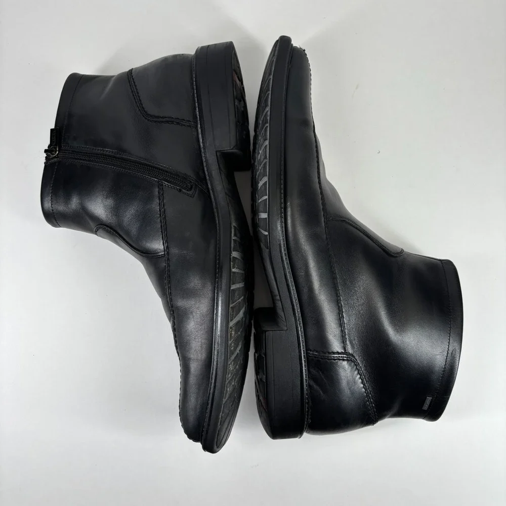 Lloyd Shoes Men's 11 Black Leather GORE-TEX Partelana Waterproof Zip Ankle Boots